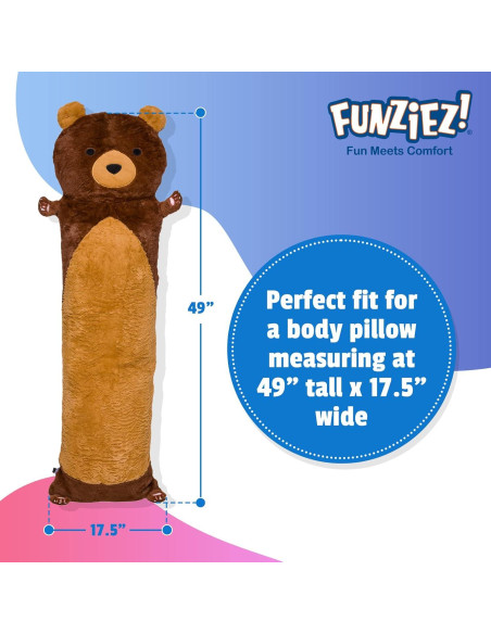 Funda de Almohada de Cuerpo Oso de Peluche Funziez 124.5x44.5cm