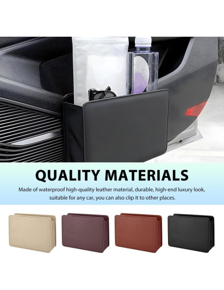 Basurero de Coche FSTURIOS Beige Plegable Impermeable 20.5x6.5x14 cm