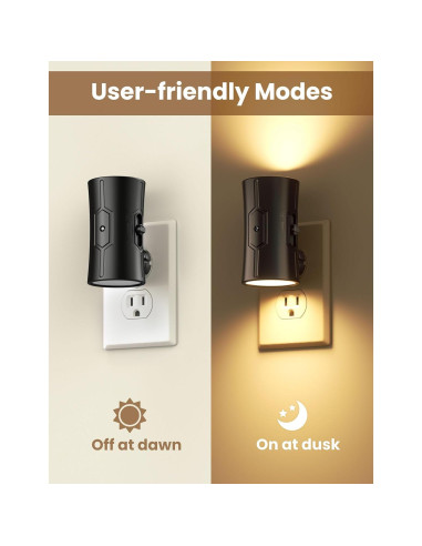 Luces Nocturnas LED Sujeet con Sensor Crepúsculo 3000K - Paquete de 2