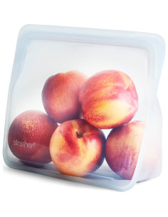 Stasher Bolsa Reutilizable de Silicona Platino 1.65L Transparente 2