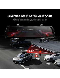 Cámara de Espejo Retrovisor Gloryes A980 360 con GPS y Wi-Fi 2