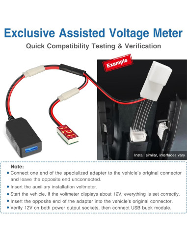 Adaptador de Alimentación YQMAJIM para Dashcam Honda y Acura