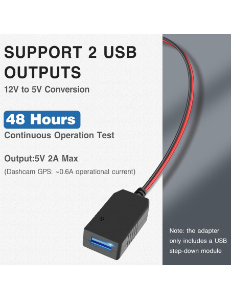Adaptador de Alimentación YQMAJIM para Dashcam Honda y Acura