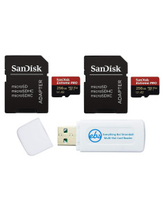 Paquete 2 Tarjetas SanDisk Extreme Pro MicroSDXC 256GB U3 V30