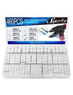 Kit de Conectores de Empalme Sin Aislamiento Sopoby 460PCS 24-8 Gauge