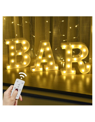 Luces de Letras LED Rdutuok para Decoración de Bar y Fiesta