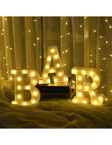 Luces de Letras LED Rdutuok para Decoración de Bar y Fiesta