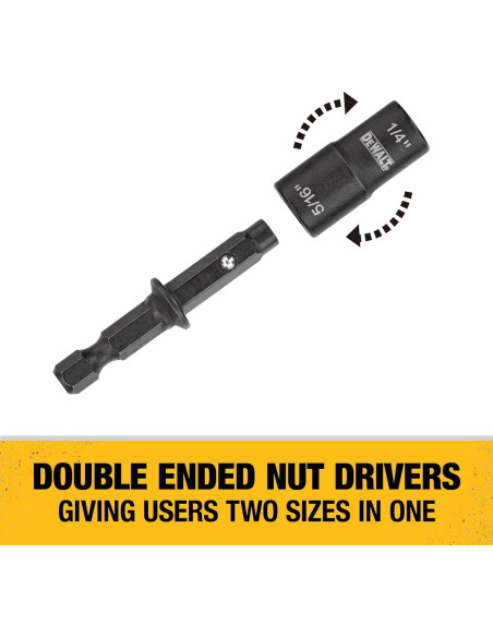 Controlador de Tuercas Doble Extremo DEWALT 1/4" y 5/16"