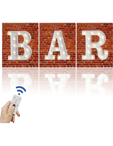 Luces de Letras LED Rdutuok para Decoración de Bar y Fiesta