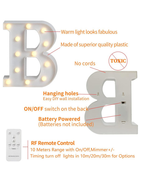 Luces de Letras LED Rdutuok para Decoración de Bar y Fiesta