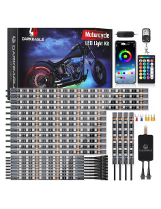 Kit de Luces LED para Motocicleta LD DARKEAGLE 24 Piezas RGB