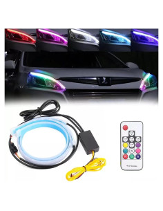 Tira de luz LED CoCsmart 61cm RGB a prueba de agua 2 piezas