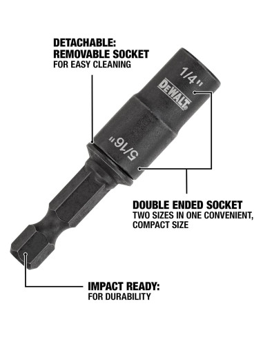 Controlador de Tuercas Doble Extremo DEWALT 1/4" y 5/16"