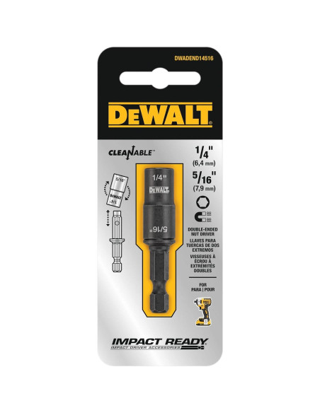Controlador de Tuercas Doble Extremo DEWALT 1/4" y 5/16"