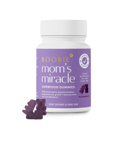 Gomitas de Lactancia Boobie Bears 60 Unidades - Aumento Leche, Inmunidad y Cabello