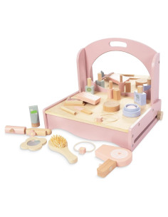 Conjunto de Tocador de Madera para Niñas Woodenfun con Espejo