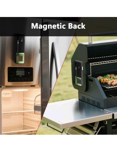 Termómetro de Carne Inalámbrico Bluetooth 5.2 con 2 Probetas