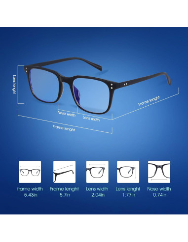 Gafas Anti Luz Azul Occffy - 2 Paquetes Unisex, Negro y Transparente