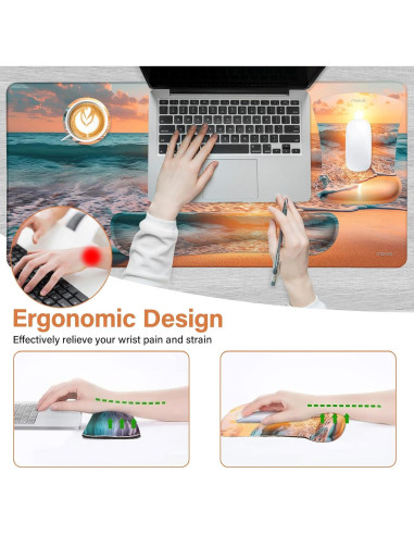 Alfombrilla de Escritorio Ergonómica Mosiso con Reposamuñecas