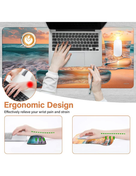 Alfombrilla de Escritorio Ergonómica Mosiso con Reposamuñecas