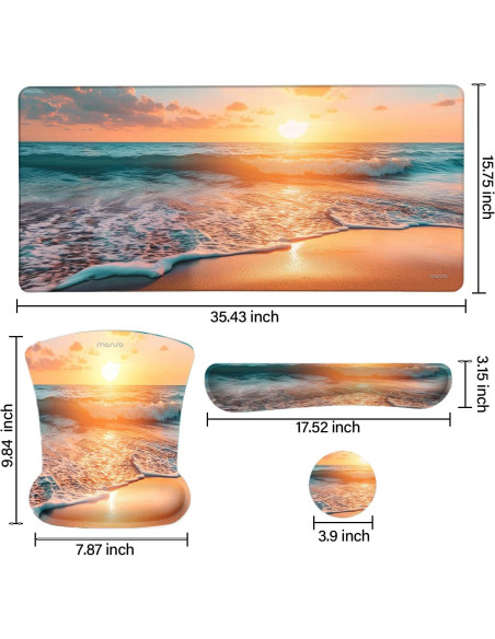 Alfombrilla de Escritorio Ergonómica Mosiso con Reposamuñecas