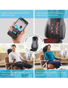 Cojín de Masaje Shiatsu HoMedics Serenity con Calor y Bluetooth 2