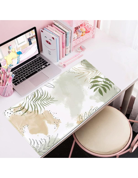 Alfombrilla de Teclado YKJWW Verde Matcha 80x40cm Antideslizante