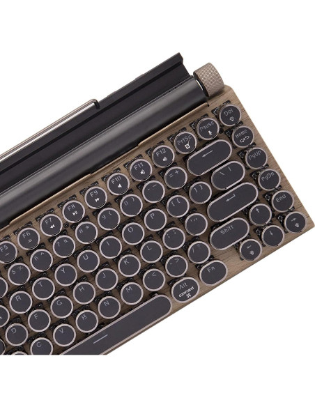 Teclado Mecánico Retro Bluetooth Inalámbrico 83 Teclas Madera