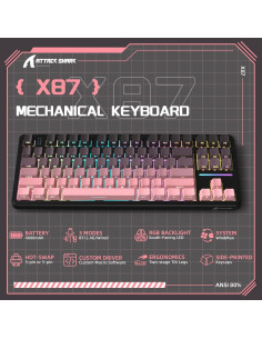 Teclado Mecánico Inalámbrico ATTACK SHARK X87 RGB 75% 2