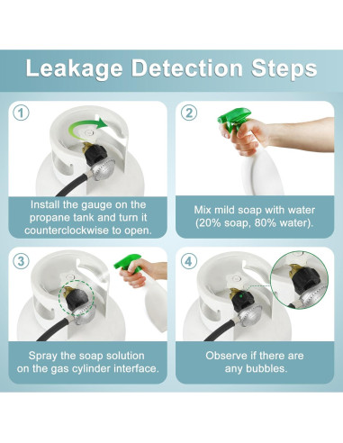 Regulador de Gas SHINESTAR 3FT con Manguera y Conector 3/8"