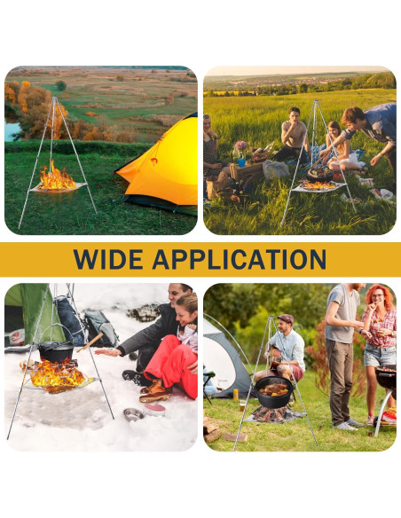 Horno de Fuego Portátil Kikerike con Trípode Ajustable 52.3 cm