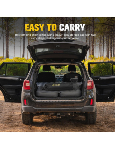 Silla de Camping Plegable BUNKER INDUST Acolchada 204 kg