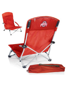 Silla de Playa Plegable Tranquilidad NCAA Picnic Time Roja