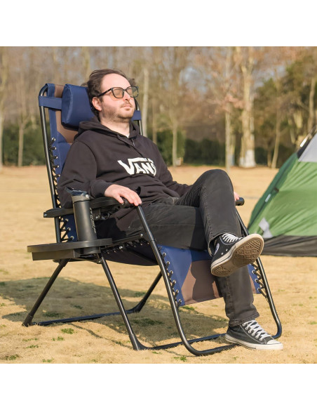 Silla de Gravedad Cero XL Foristrail con Cojín y Bandeja