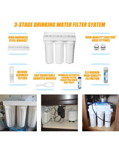 Sistema de Filtro de Agua Externo RANSOTO 3 Etapas para RV y Barcos 2