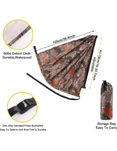 Silla de Camping Portátil Camo Tree ZAIXIA 150 kg 2