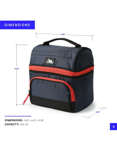 Cubo de Almuerzo Aislado Arctic Zone Marino - 2 Compartimentos