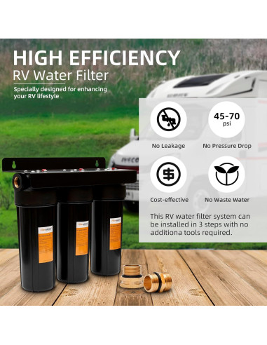 Filtro de Agua RV Filterelated RV-HLD10 3 Etapas 10 Pulgadas
