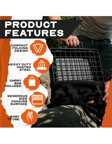 Parrilla de Campamento Plegable Adventure Seeka 4.75 kg