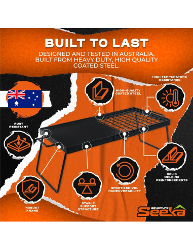 Parrilla de Campamento Plegable Adventure Seeka 4.75 kg