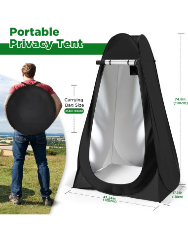 Inodoro Portátil Oridum WHMT02 con Carpa Plegable Grande