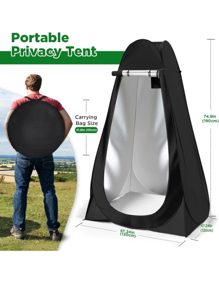 Inodoro Portátil Oridum WHMT02 con Carpa Plegable Grande