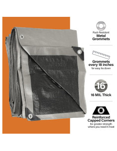 Lona Plástica Impermeable KING-A-MA-JIGS 3.05x3.05m 16 Mil 2