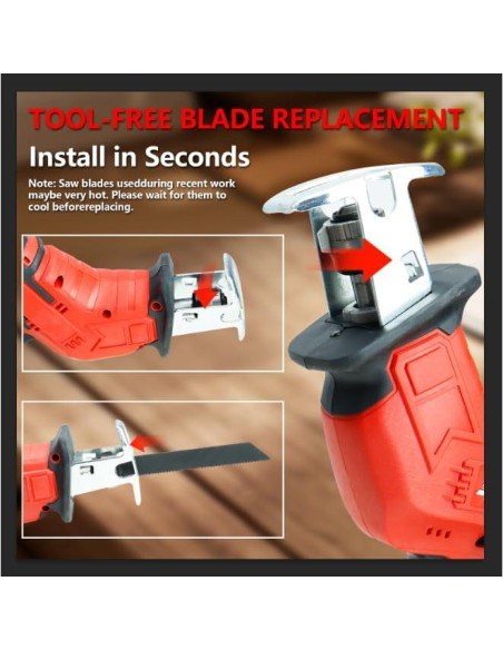 Sierra Recíproca Inalámbrica Dogtooth 21V Compacta con 2 Baterías