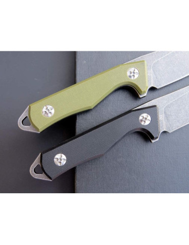 Cuchillo Fijo Eafengrow EF107 de Acero D2 con Funda Kydex Verde