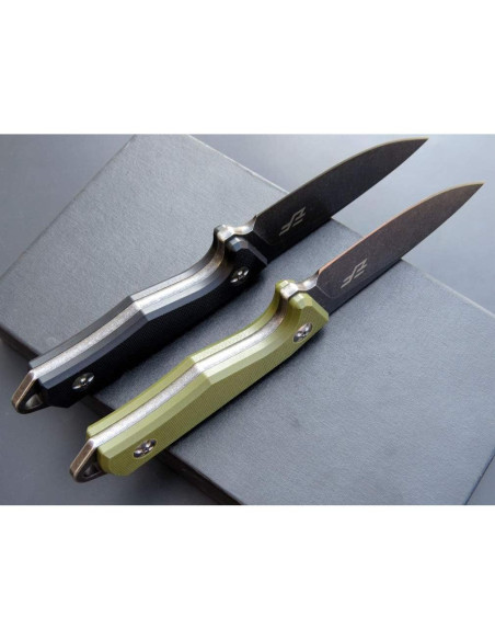 Cuchillo Fijo Eafengrow EF107 de Acero D2 con Funda Kydex Verde