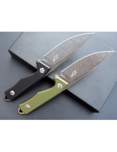 Cuchillo Fijo Eafengrow EF107 de Acero D2 con Funda Kydex Verde