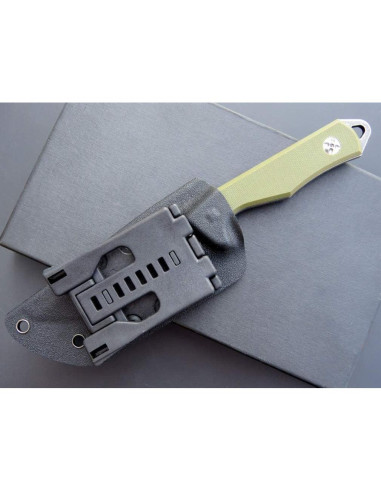 Cuchillo Fijo Eafengrow EF107 de Acero D2 con Funda Kydex Verde