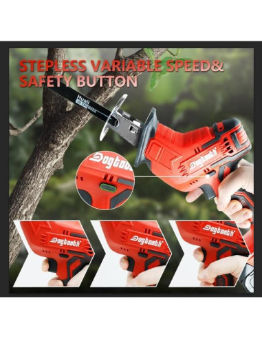 Sierra Recíproca Inalámbrica Dogtooth 21V Compacta con 2 Baterías