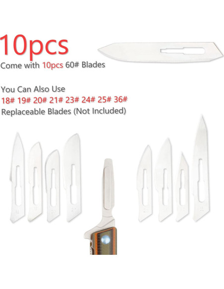 Cuchillo Escalpelo Plegable Tenchilon G37 con 10 Hojas Reemplazables
